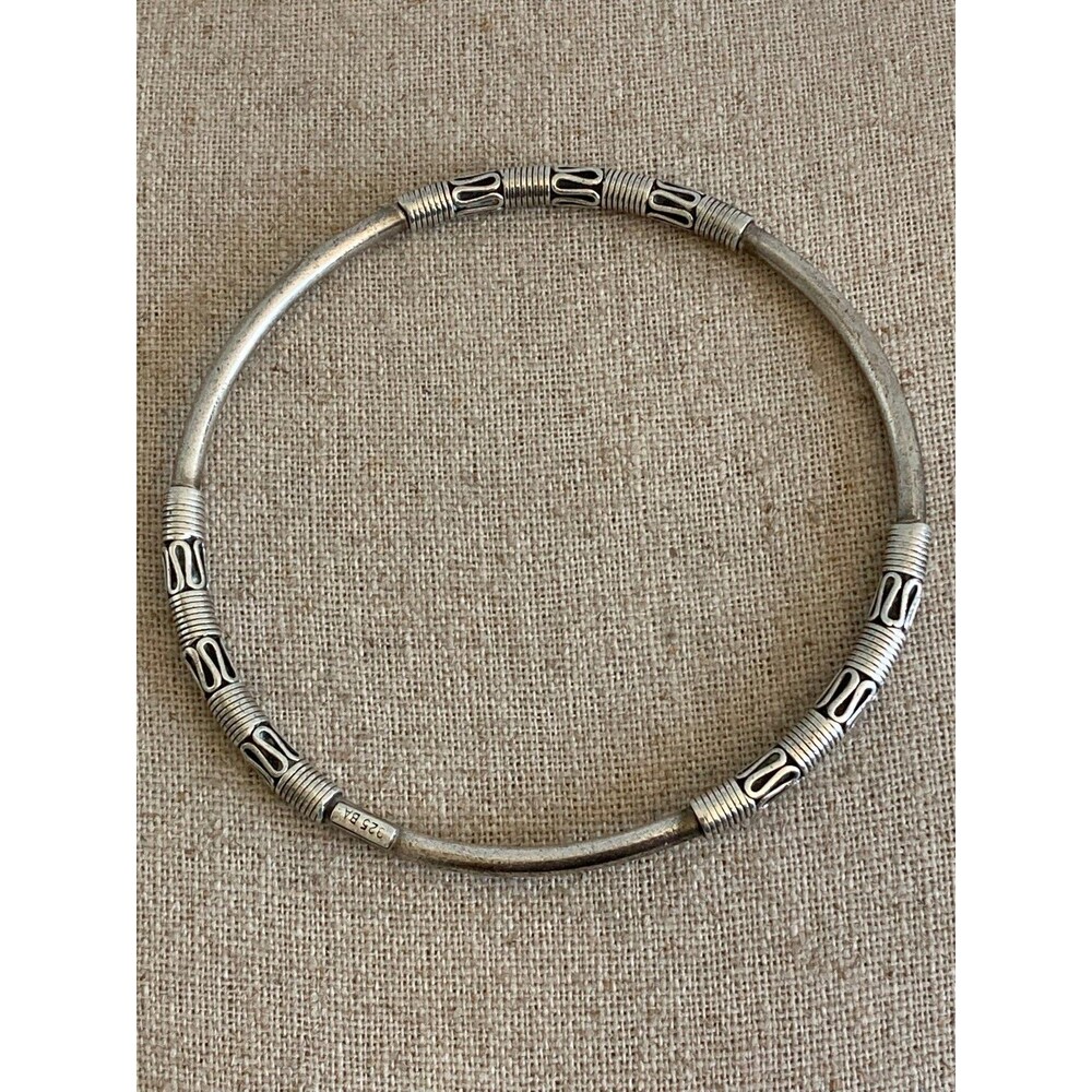 925 sterling silver Bali bangle bracelet